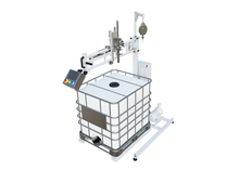 Load image into Gallery viewer, DC-100 Drum Tote Pail Filling machine with an IBC tote on a beam scale