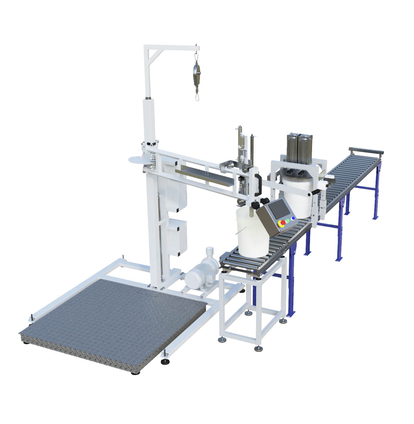 Pail Filling Rack Drum, Tote, & Pail Filling Machine - Swing Arm Palletized Filler – Paquip